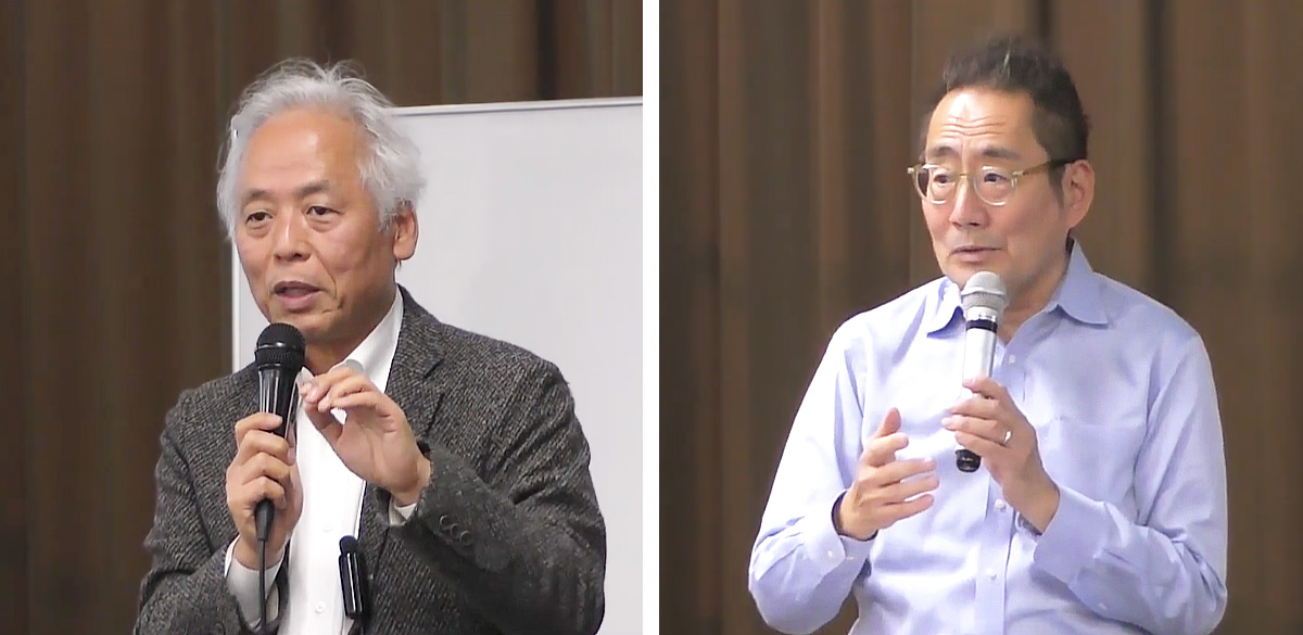 左：飯田橋 春口クリニック院長 春口洋昭先生、右：一般社団法人ピーペック 代表理事 宿野部武志